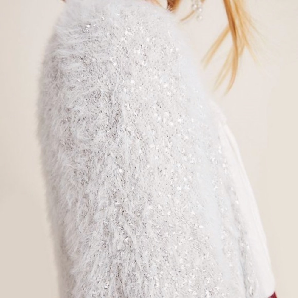 NWT Anthropologie Charlotte Eyelash Cardigan Coat One Size - Picture 3 of 6